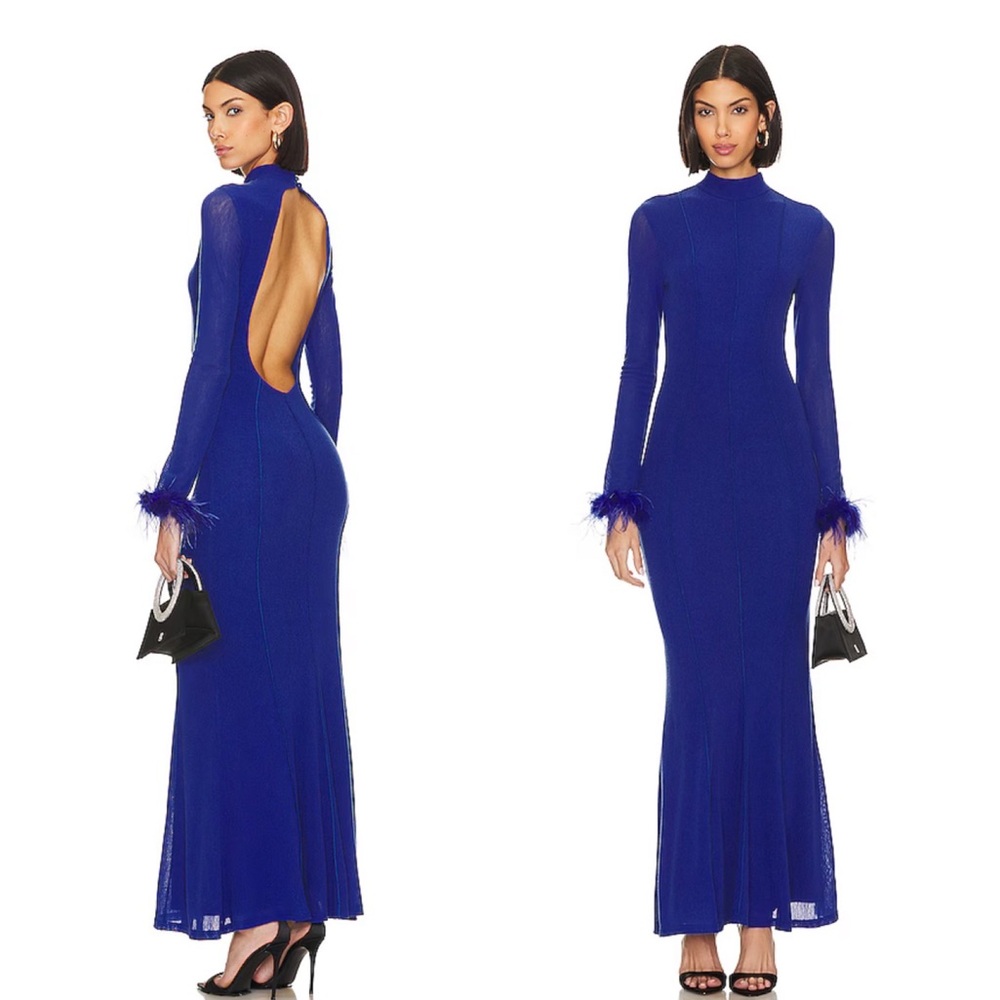 RUNAWAY the label RAMONI MAXI DRESS SAPPHIRE